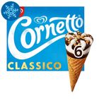Cornetto Classico vanília ízű tejjégkrém kakaós bevonatú ostyatölcsérben 6 x 90 ml (540 ml)