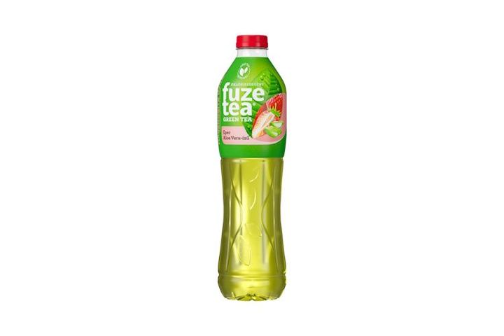 FuzeTea szénsavmentes eper-aloe vera-ízű üdítőital zöld tea kivonattal 1,5 l