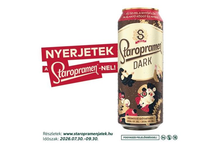 Staropramen Dark minőségi barna sör 4,4% 0,5 l