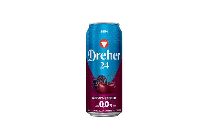 Dreher 24  Meggy-Szeder alkoholmentes világos sör és meggy-szeder ízű ital keveréke 0,0% 0,5 l
