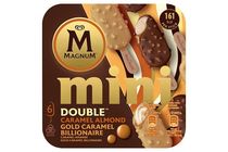 Magnum Mini Double Caramel Almond & Gold Caramel Billionare jégkrém 6 x 55 ml (330 ml)