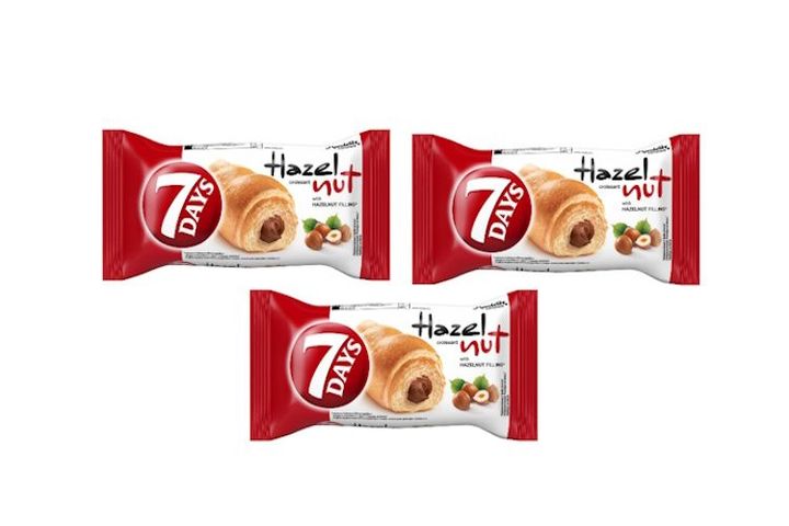 3x 7DAYS croissant mogyorós töltelékkel 60 g