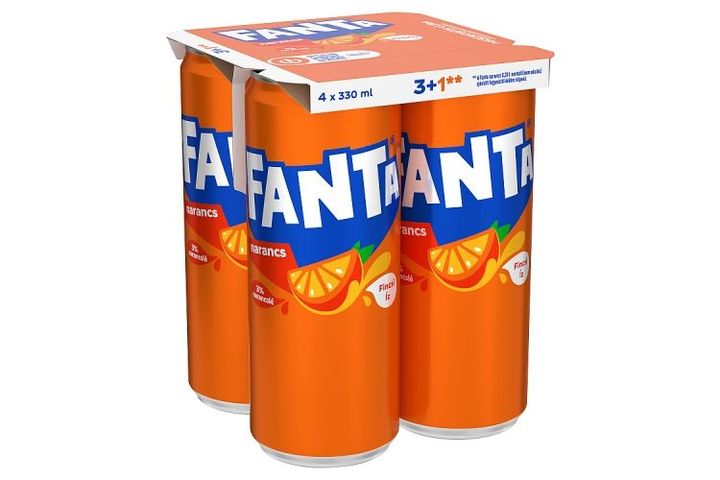 Fanta Carbonated Orange Flavoured Soft Drink 4 x 330 ml
