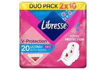 Libresse Ultra+ Deo szárnyas egészségügyi betét illatosított 2 x 10 db