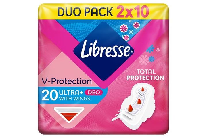 Libresse Ultra+ Deo szárnyas egészségügyi betét illatosított 2 x 10 db