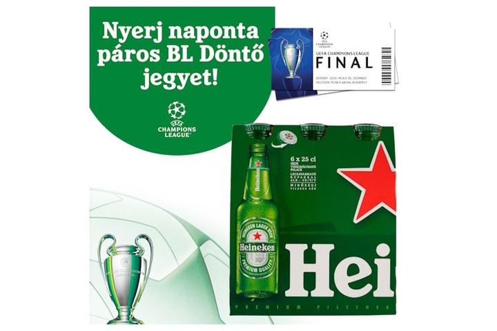 Heineken minőségi világos sör 5% 6 x 25 cl