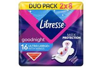 Libresse Ultra Large+ Goodnight szárnyas egészségügyi betét, éjszakai használatra 2 x 8 db