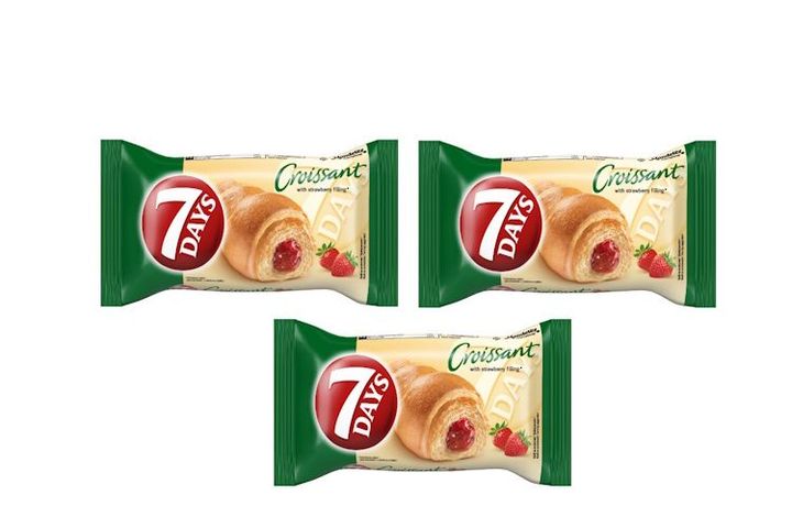 3x 7DAYS croissant epres töltelékkel 60 g