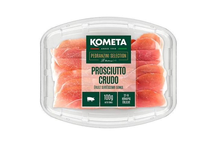 Kometa Pedranzini Selection Prosciutto Crudo szeletelt, nyers, érlelt sertéscomb sonka 100 g