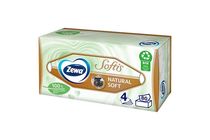 Zewa Softis Natural Soft illatmentes dobozos papír zsebkendő 4 rétegű 80 db