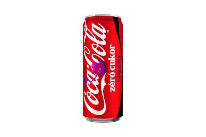Coca-Cola Zero Cherry colaízű energiamentes szénsavas üdítőital cseresznye ízesítéssel 330 ml
