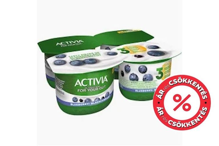 Danone Activia Blueberry-Blackcurrant Yoghurt with Live Culture 4 x 120 g (480 g)