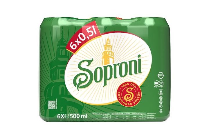 Soproni világos sör 4,5% 6 x 500 ml