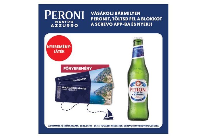 Peroni Nastro Azzurro minőségi világos sör 5% 0,33 l
