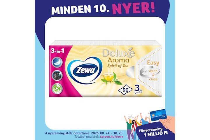 Zewa Deluxe Spirit of Tea Scented Handkerchiefs 3 Ply 90 pcs