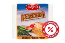 Hajdú cheddar ízesítésű lapka sajt 8 db 150 g