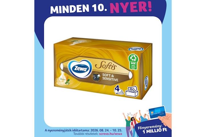 Zewa Softis Soft & Sensitive Unscented Tissues 4 layers 80 pcs