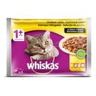 Whiskas 1+ Szárnyas Válogatás teljes értékű nedves eledel felnőtt macskáknak 4 x 100 g (400 g)
