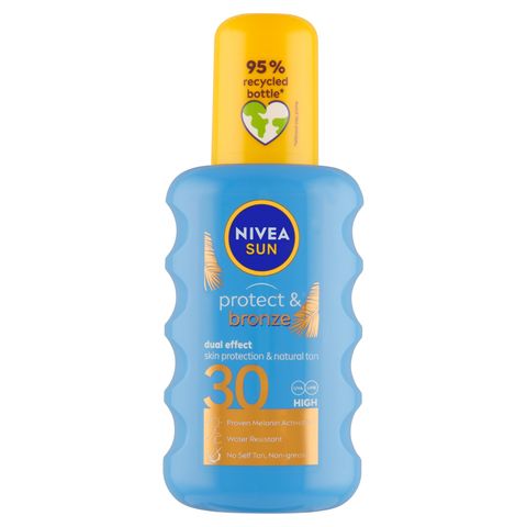 NIVEA SUN Protect & Bronze barnulást támogató napozó spray FF30 200 ml