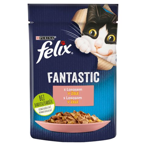 Felix Fantastic Salmon in Jelly Pouch for Cats | 85 g