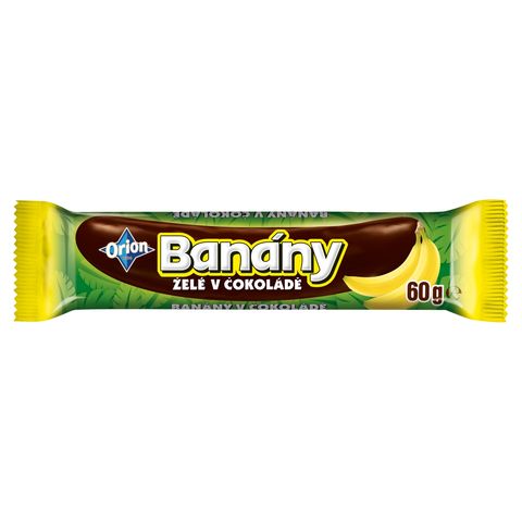 Orion Banány želé tyčinka v hořké čokoládě | 60 g