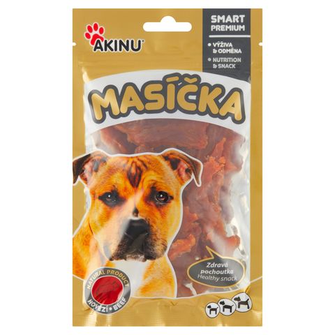 Akinu MASÍČKA Hovězí stripsy pamlsek pro psy | 75 g