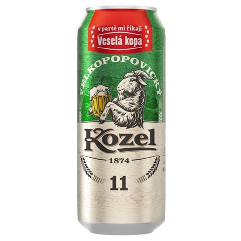 Velkopopovický Kozel 11 Pivo světlý ležák plech | 500 ml