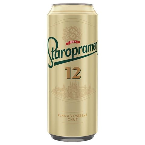 Staropramen 12 Pale Lager Beer in Can | 0.5 l