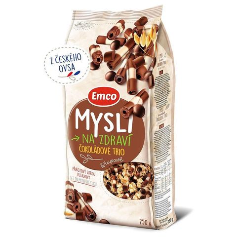 Emco Mysli na Zdraví Křupavé čokoládové trio | 750 g