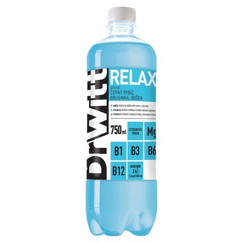 DrWitt Relax Černý rybíz, brusinka a ibišek minerální voda | 750 ml