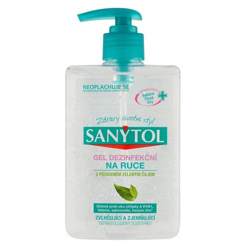Sanytol dezinfekční gel na ruce s přírodním zeleným čajem | 250 ml