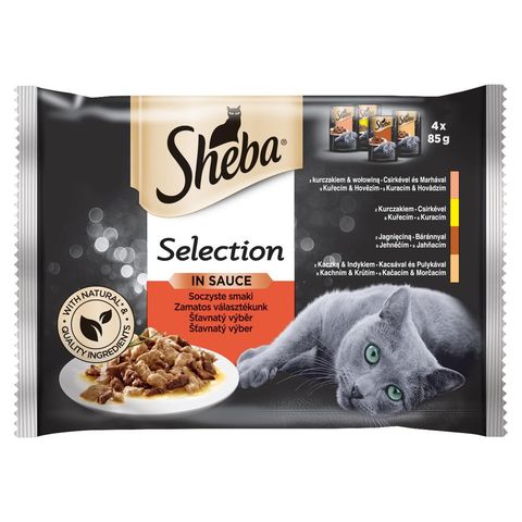 Sheba Selection Šťavnatý výběr kapsičky pro kočky | 4 x 85 g