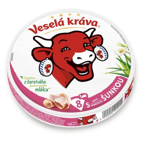 Veselá Kráva Tavený sýr se šunkou | 120 g