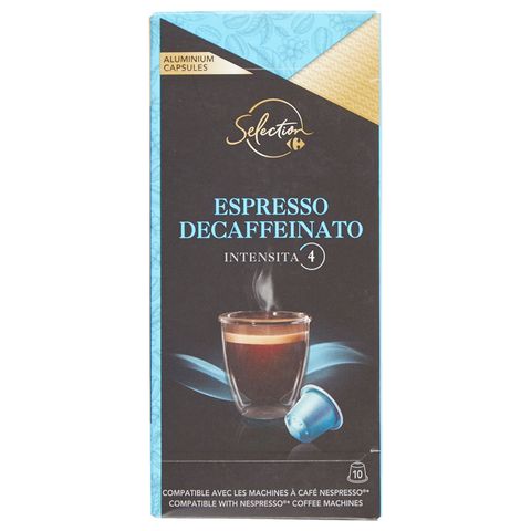C Selection Espresso decaffeinated coffee capsules for Nespresso coffee machines | 10 x 5.2 g