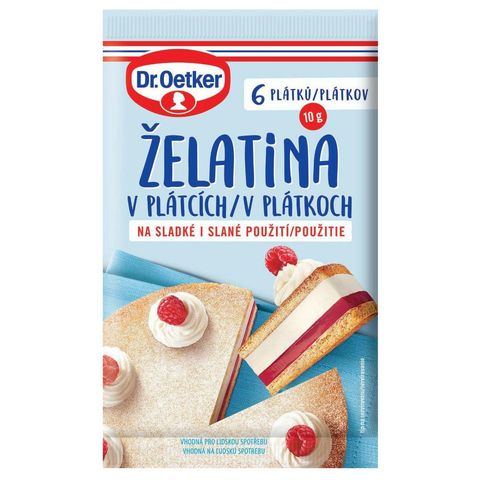Dr. Oetker Gelatine Sheets for Sweet and Savoury Dishes | 10 g