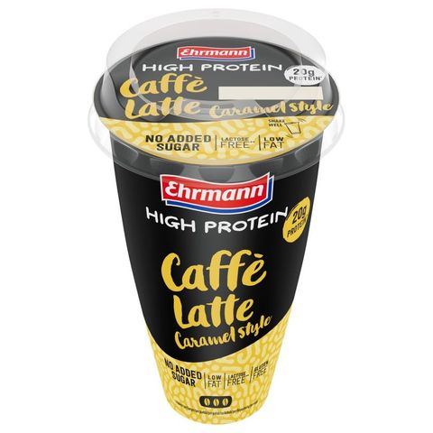 Ehrmann High protein Caffee Latte karamell poharas 250 ml
