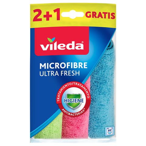 Vileda Ultra Fresh ubrousky z mikrovlákna | 3 kusy