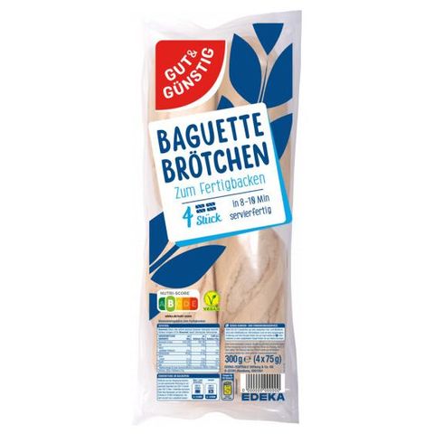 G&G Wheat Baguette for baking | 4 x 75 g