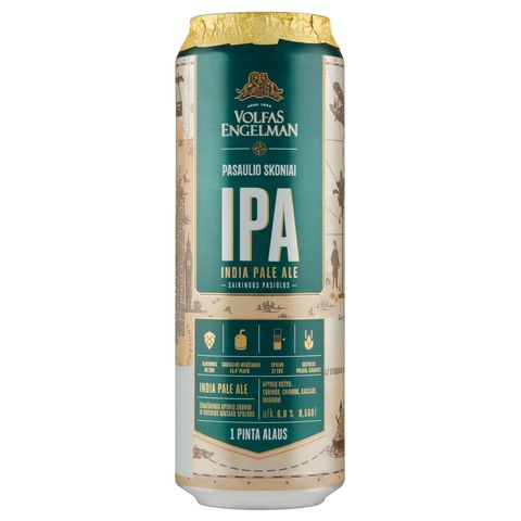 Volfas Engelman IPA beer tin | 568 ml