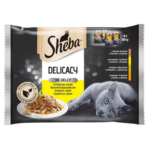 Sheba Delicacy drůbeží kapsičky pro kočky | 4 x 85 g
