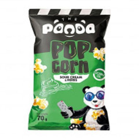 Panda Popcorn s příchutí zakysané smetany a bylinek | 70 g
