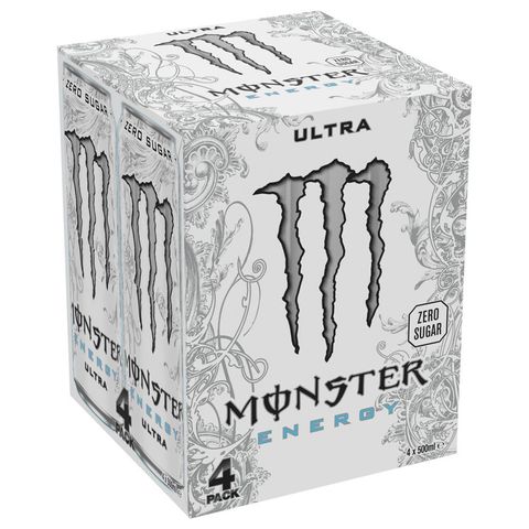 Monster Energy Ultra energetický nápoj | 4 x 500 ml
