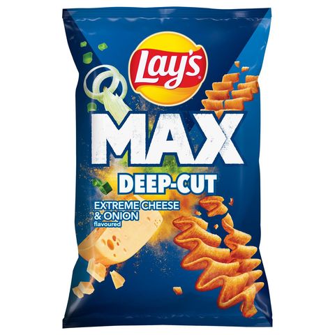Lay's Max Deep Cut sýr a cibulka chipsy | 120 g