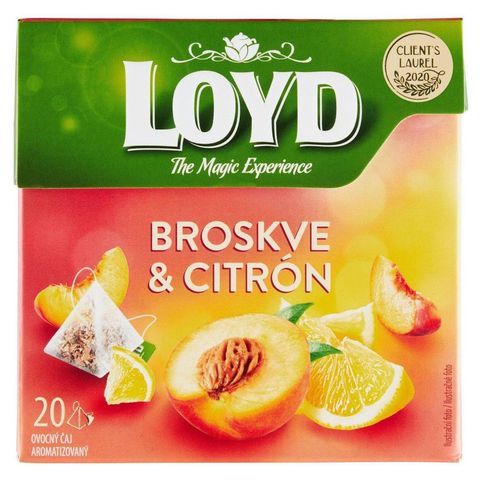 Loyd Broskev a citron ovocný čaj | 20 x 2 g