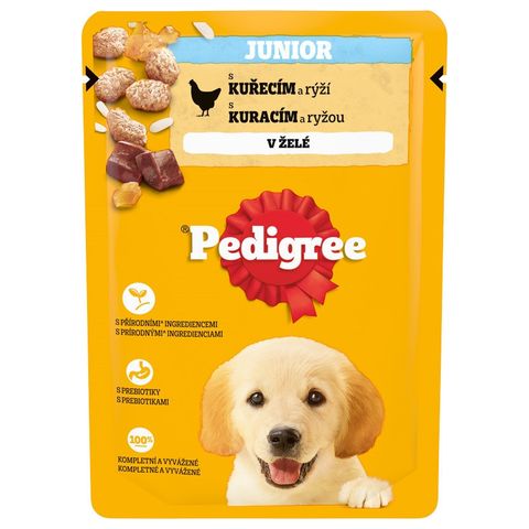 Pedigree Junior Kuřecí s rýží v želé kapsička pro psy | 100 g
