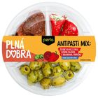 Perla Antipasti mix I (zelené olivy s chilli, sušená rajčata + červená paprika) | 210 g