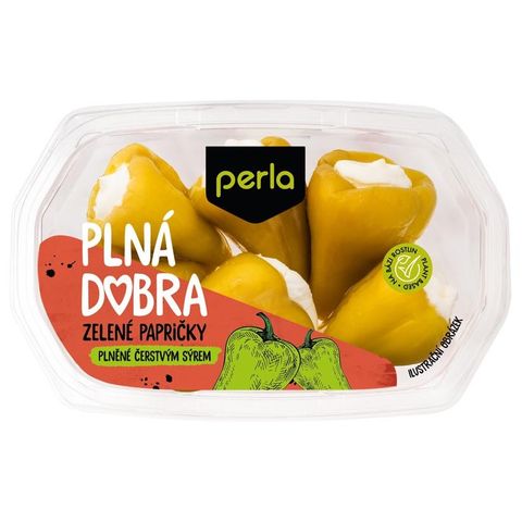 Perla Papriky zelené plněné čerstvým sýrem | 150 g