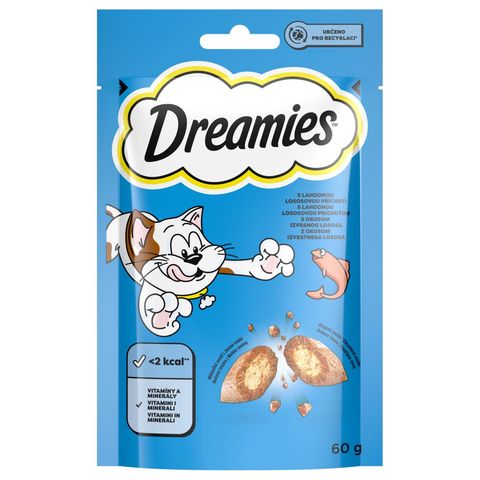 Dreamies Chutné lososové pamlsky pro kočky | 60 g