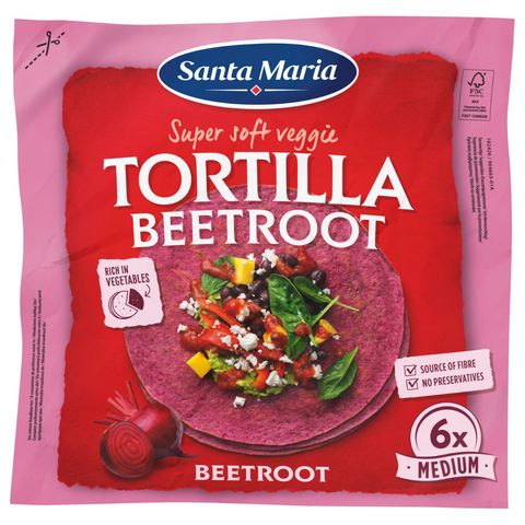 Santa Maria Tortilla Veggie Beetroot 6 pcs | 240 g
