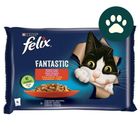 Felix Fantastic Kuřecí a hovězí v želé krmivo pro kočky | 4 x 85 g
